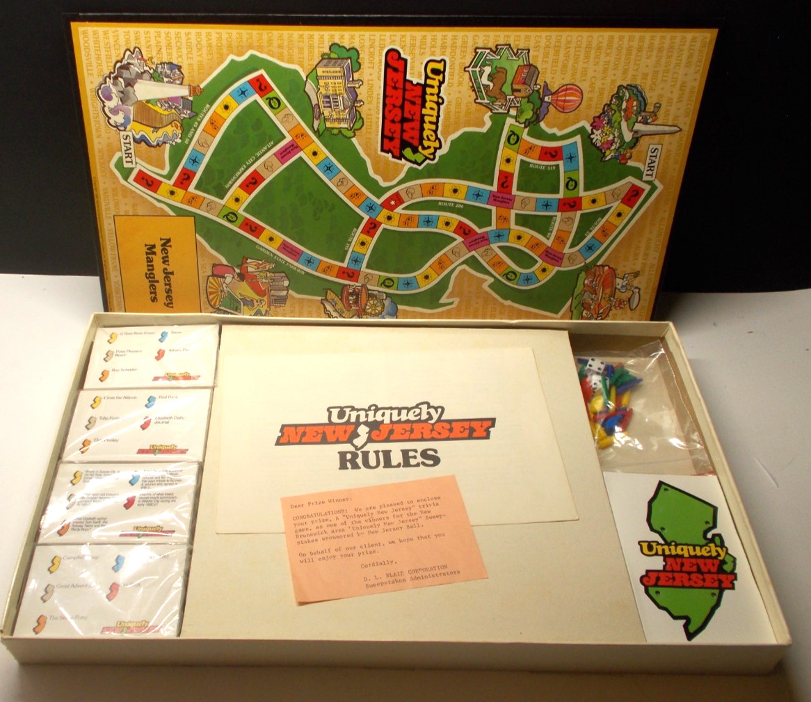 Vintage Uniquely New Jersey Board Game 1986 New Jersey Bell Yellow Pages