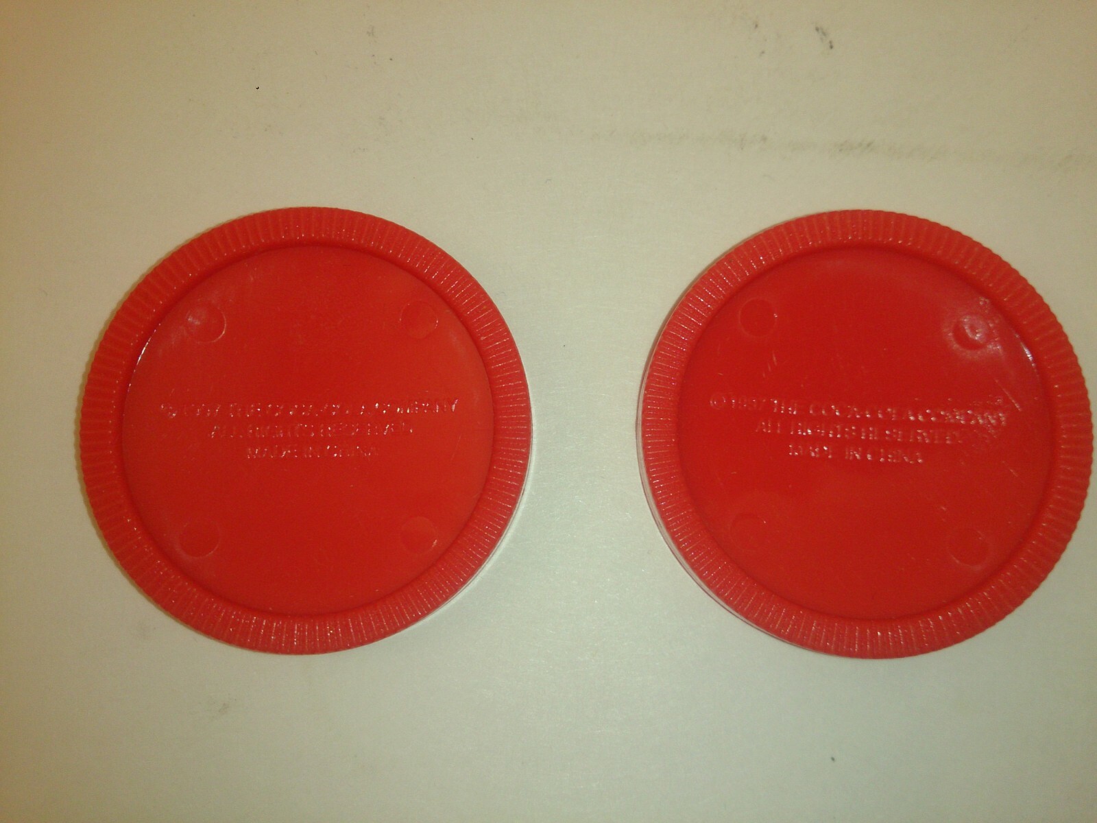 2 x Red Coca Cola Checkers Game Replacement Pieces Parts Checker