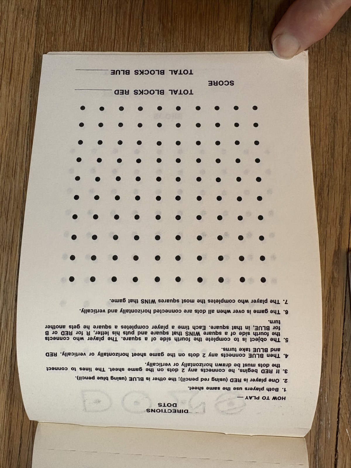 Lee Pencil Games 1975 for 2 Players Age 8 to adult Baseball, Dots, Hidden Word