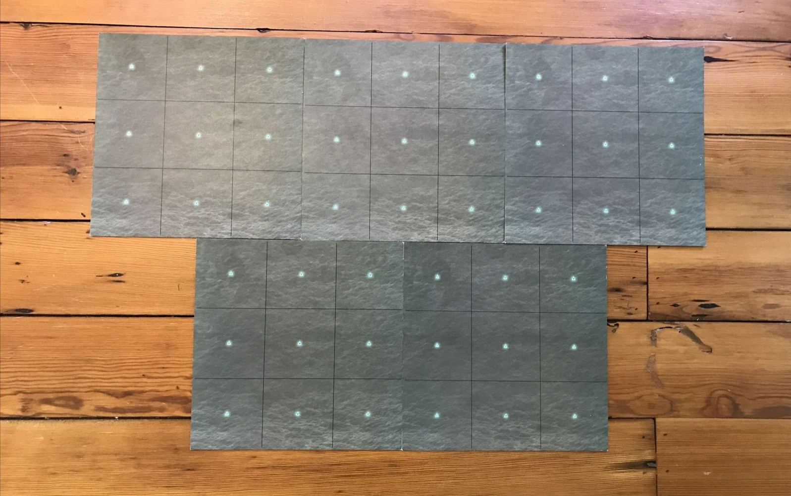 Set Lot 5 Dust Tactics 11” Ocean Sea Metal Landing Strips Game Boards