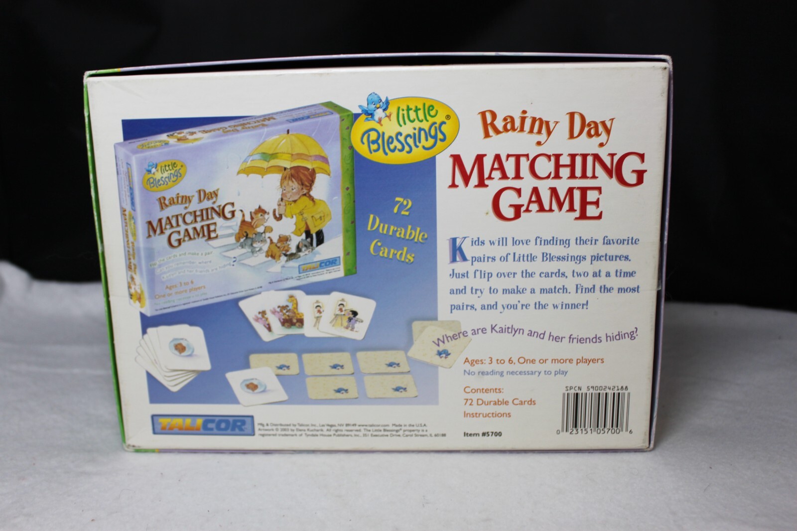 Vintage 2003 Talicor Little Blessings Rainy Day Matching Game 100% Complete