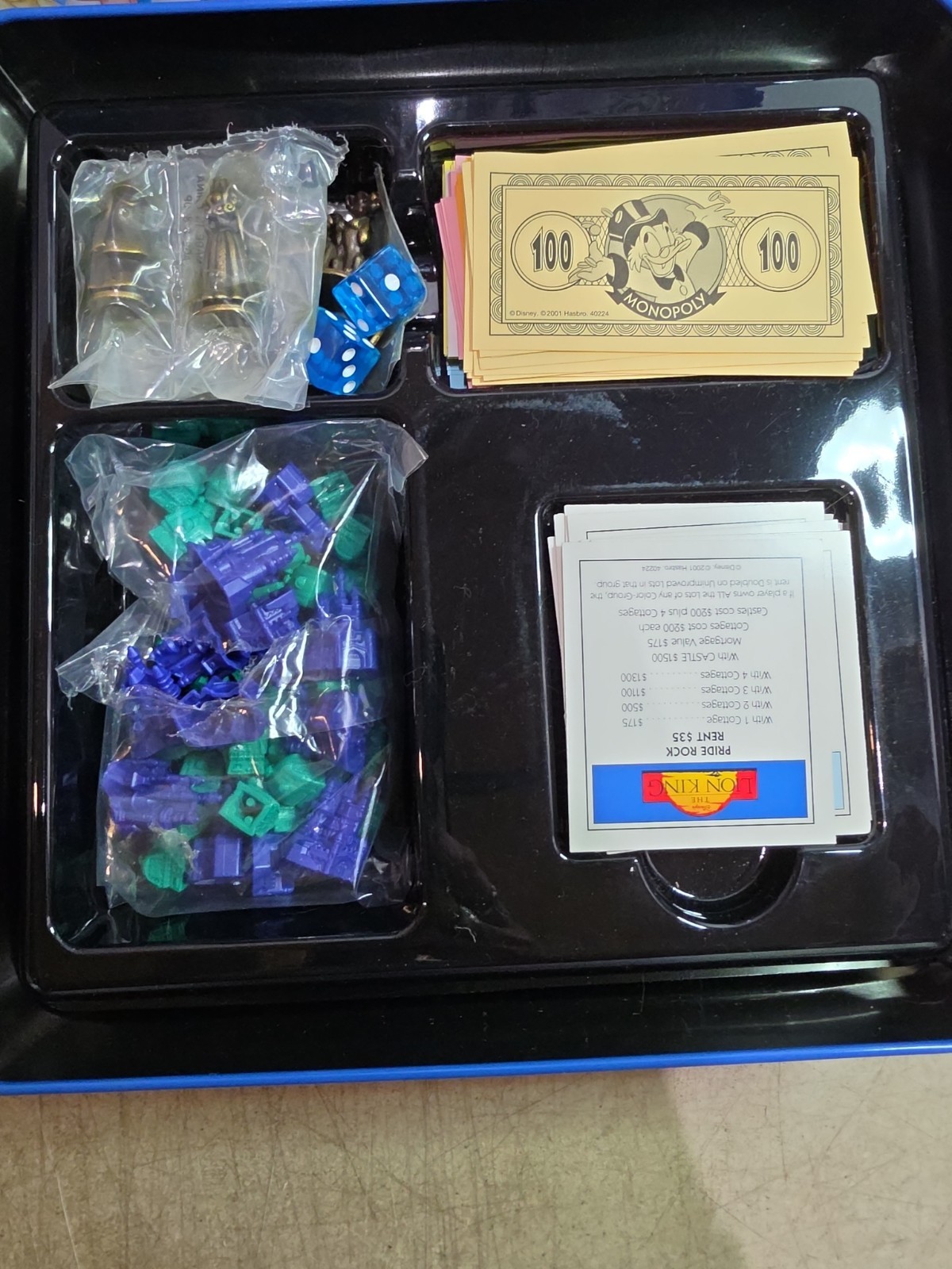 Monopoly The Disney Edition 2001 Exclusive Tin Rare 100% Complete!!
