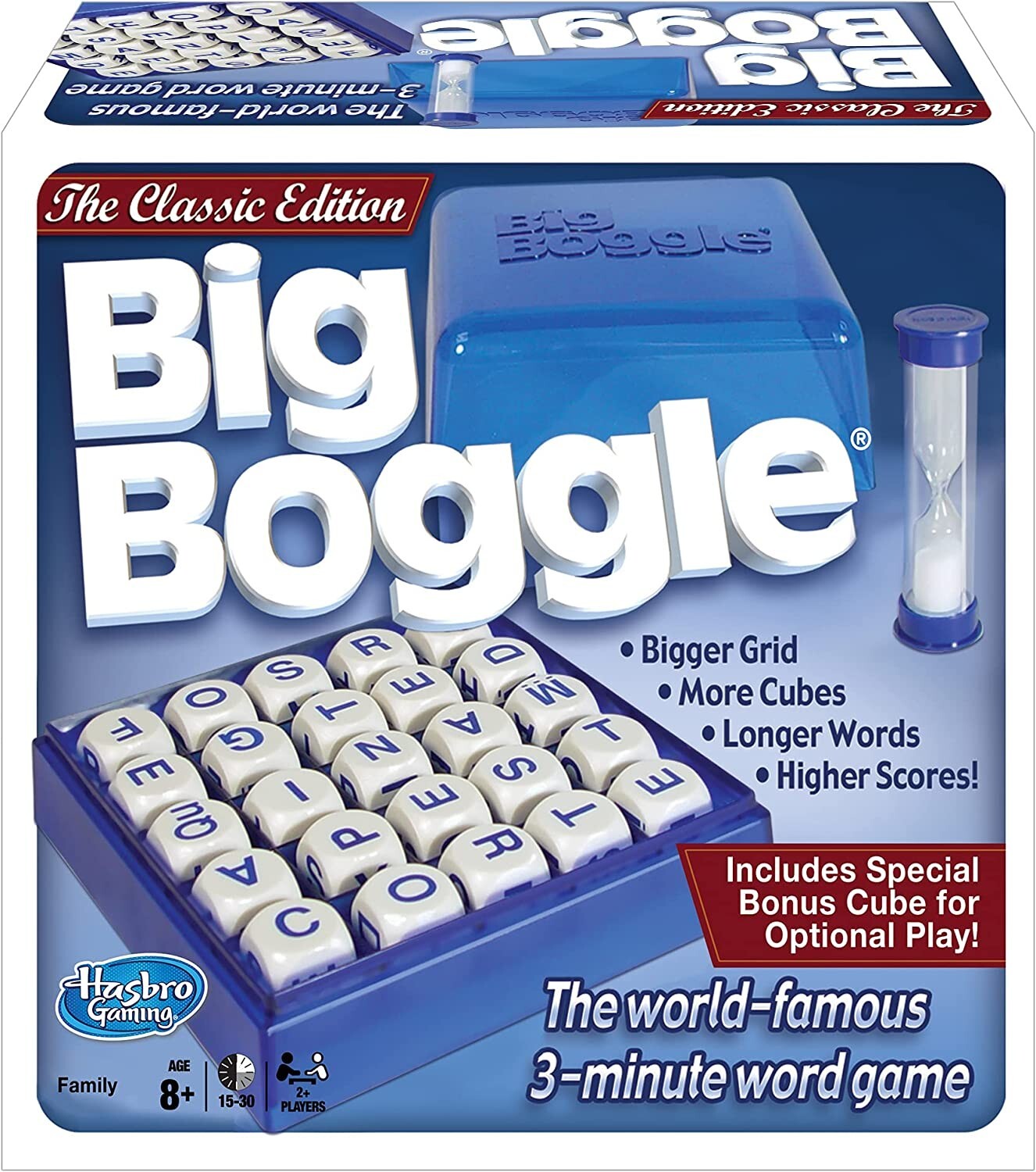 BIG BOGGLE Classic Edition Word Game – Family Game Night Kids 8+ & Adults