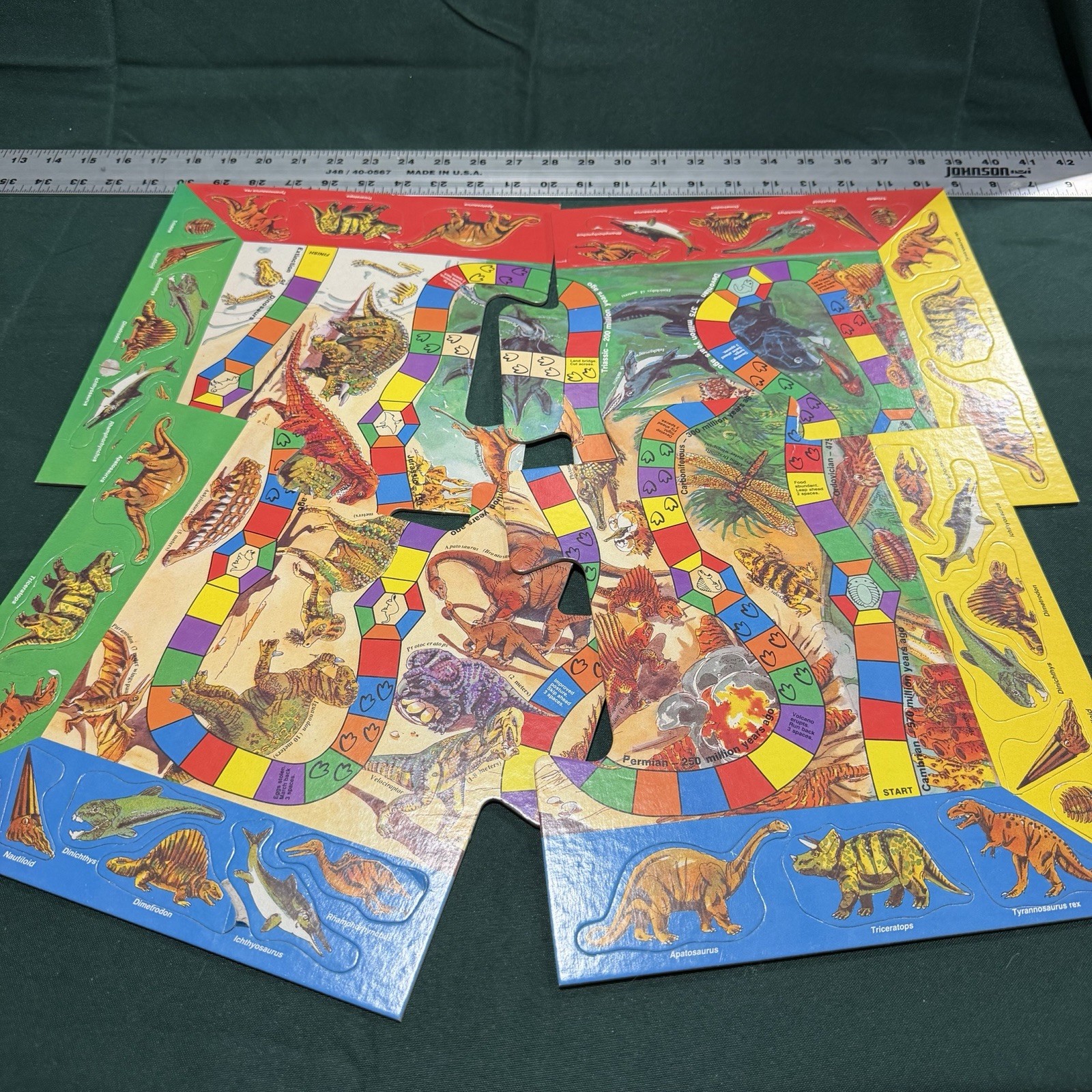 Vintage Dinosaurs and Things Puzzle Board Game – 1986 – Aristoplay – COMPLETE