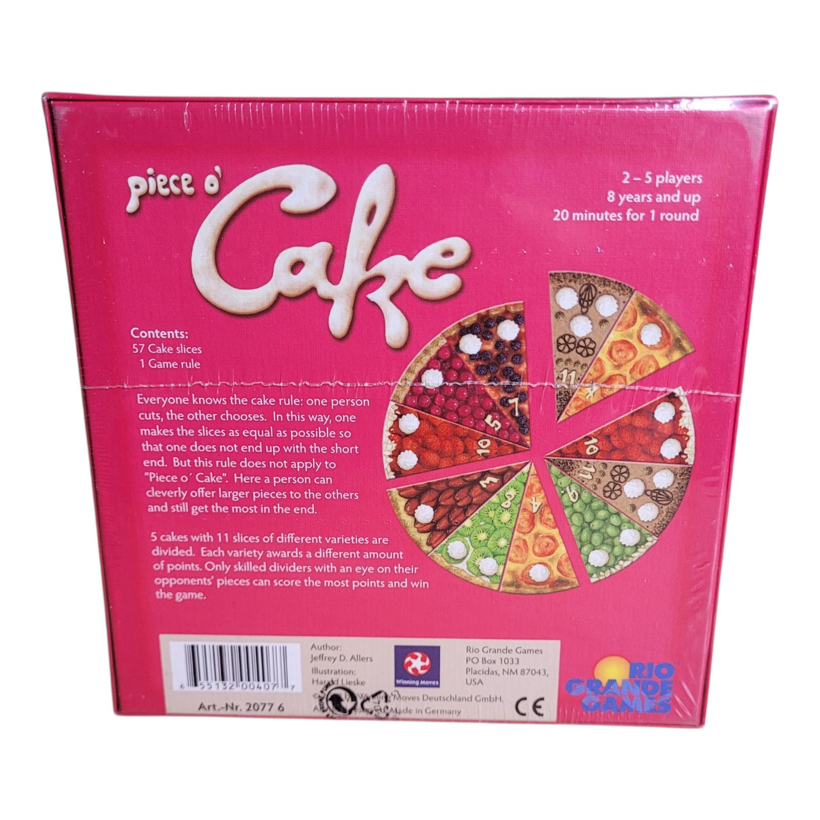 Piece O Cake Board Game Rio Grande Games Jeffrey D Allers Sealed New Complete