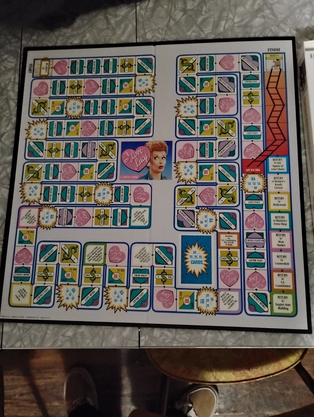 Vintage I Love Lucy Board Game Lucille Ball 1997 By Talicor Complete