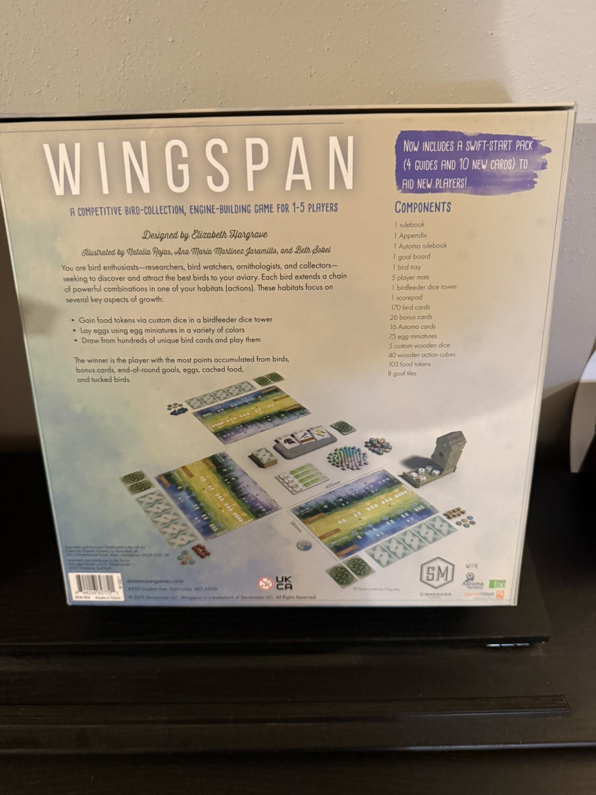 Wingspan Board Game Stonemaier Bird Strategy Engine Build New But Opened