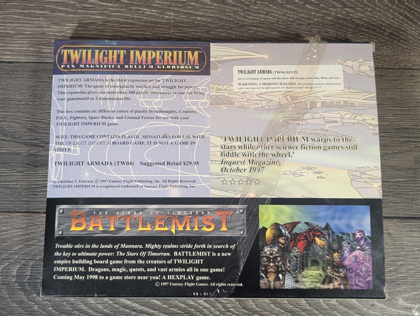 FFG Twilight Imperium Armada Twilight Armada Box Unpunched and Unused