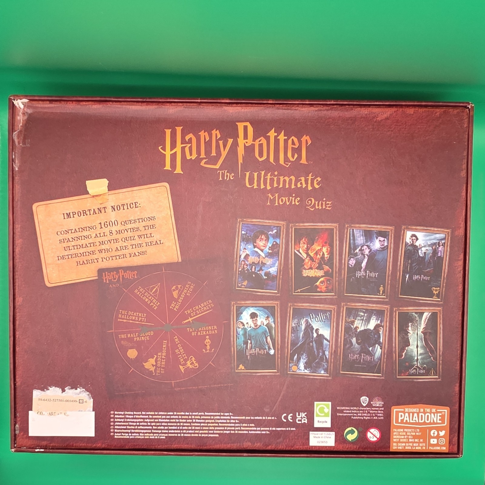 Paladone Harry Potter Ultimate Movie Quiz Game, 1600 Questions, Movie & TV