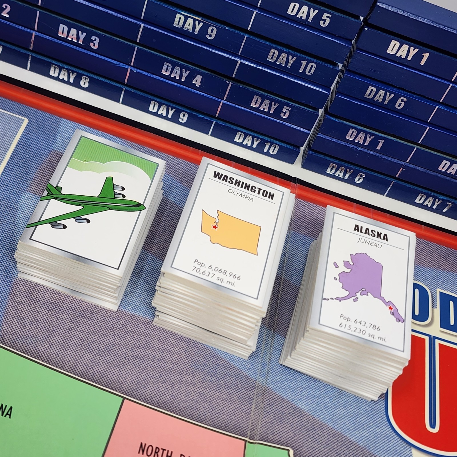 10 Days In The USA Board Game Out Of The Box Publishing 2003 Complete Pre-owned