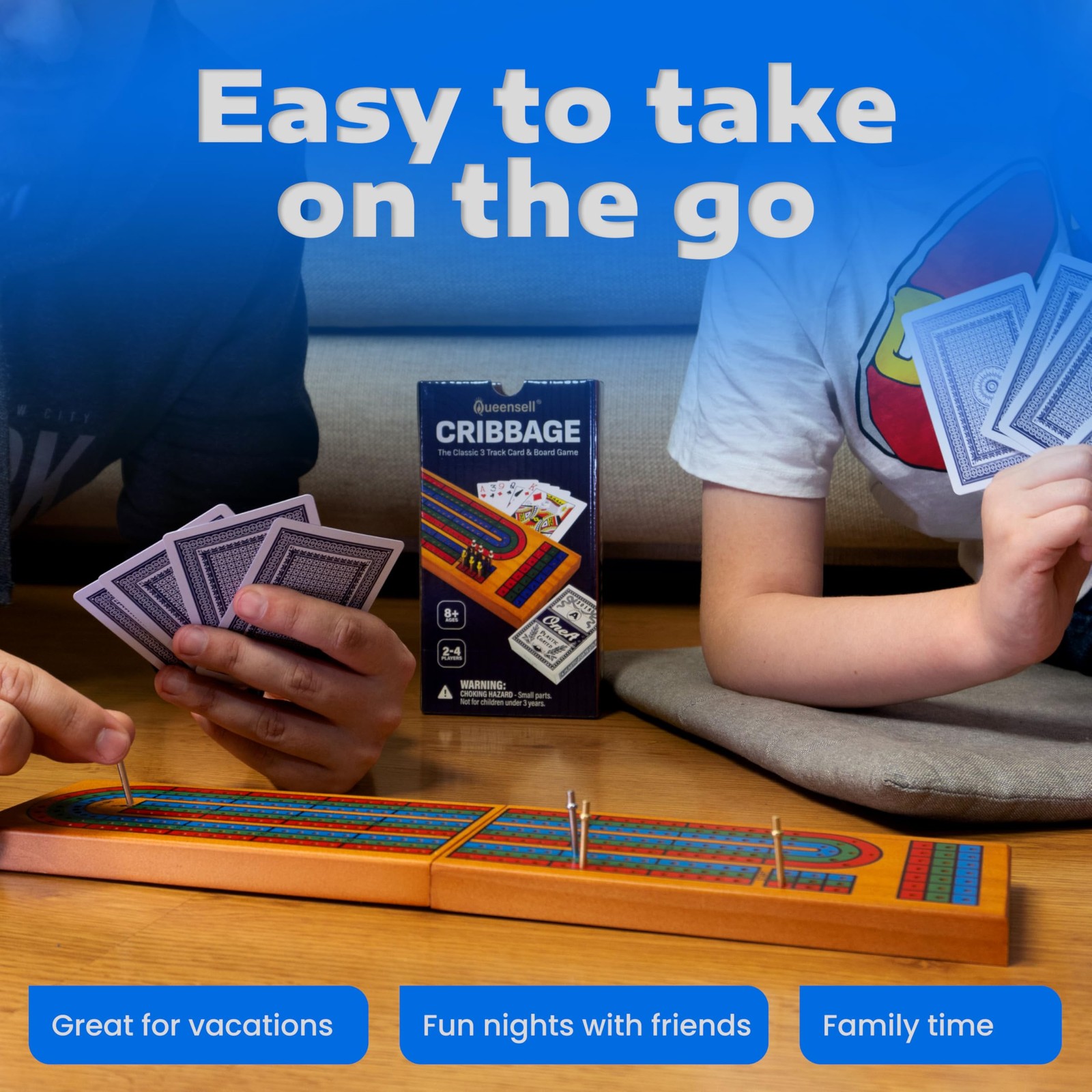 Cribbage Board Game Set with Storage – Classic Game Travel Cribbage Board wit…