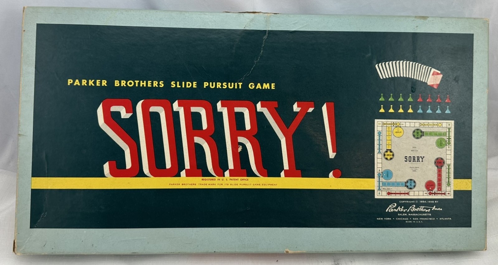 1950 Sorry! Game by Parker Brothers Complete in Great Condition FREE SHIPPING