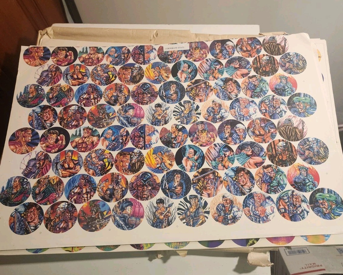 10 Sheets UnPunched Pogs Milk Caps Game Cap club, presidents + bonus boards