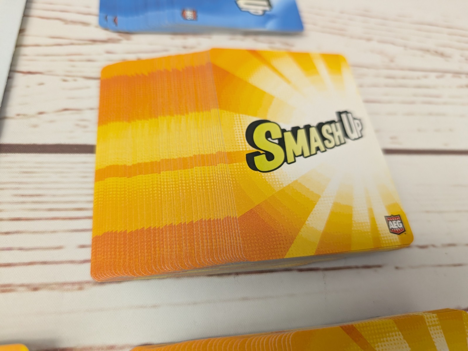 Smash Up Board Game Card Game Original Base Set & Big Geeky Box AEG *1 Bent Card