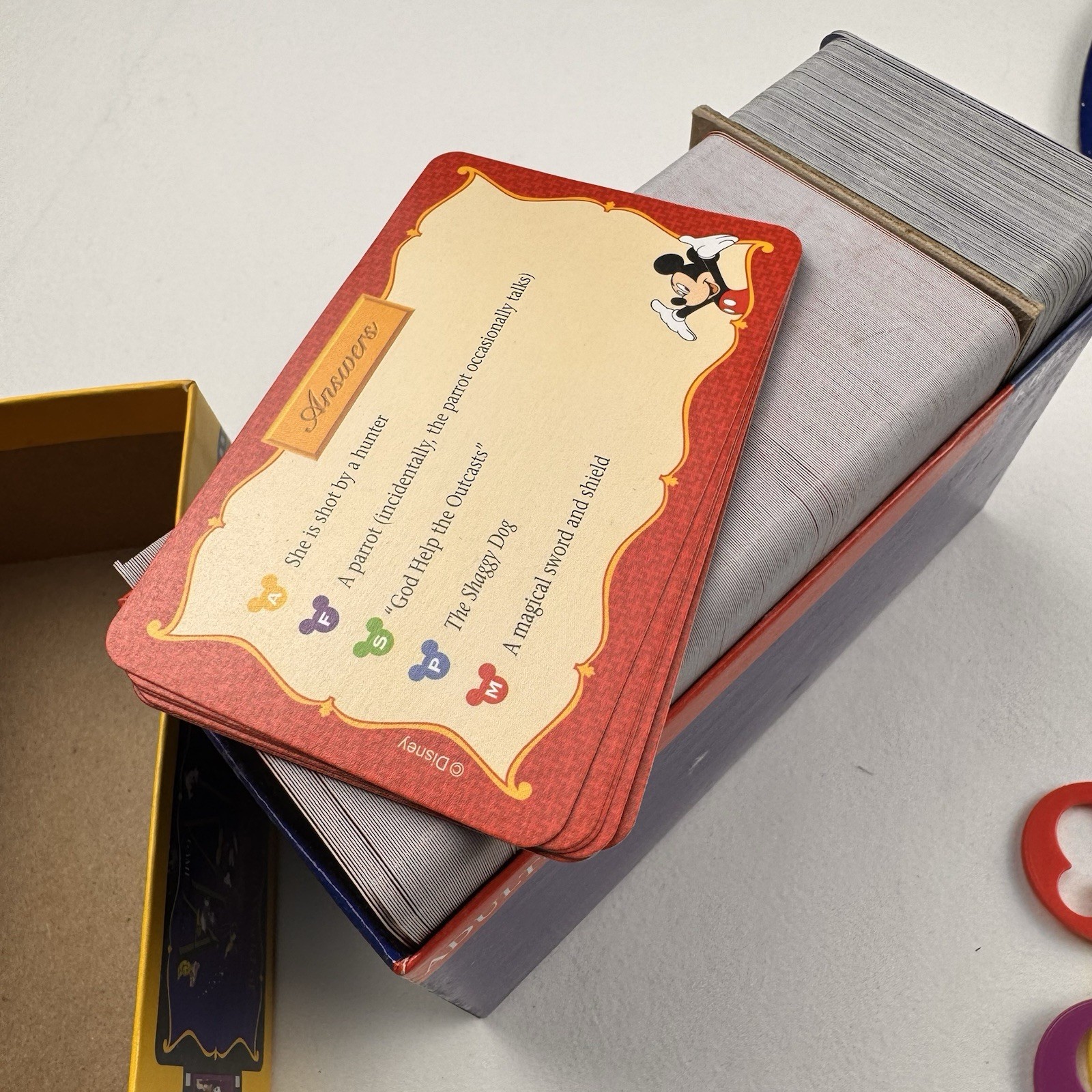 The Wonderful World Of Disney Trivia Trivial Pursuit Board Game 1997 Missing Die