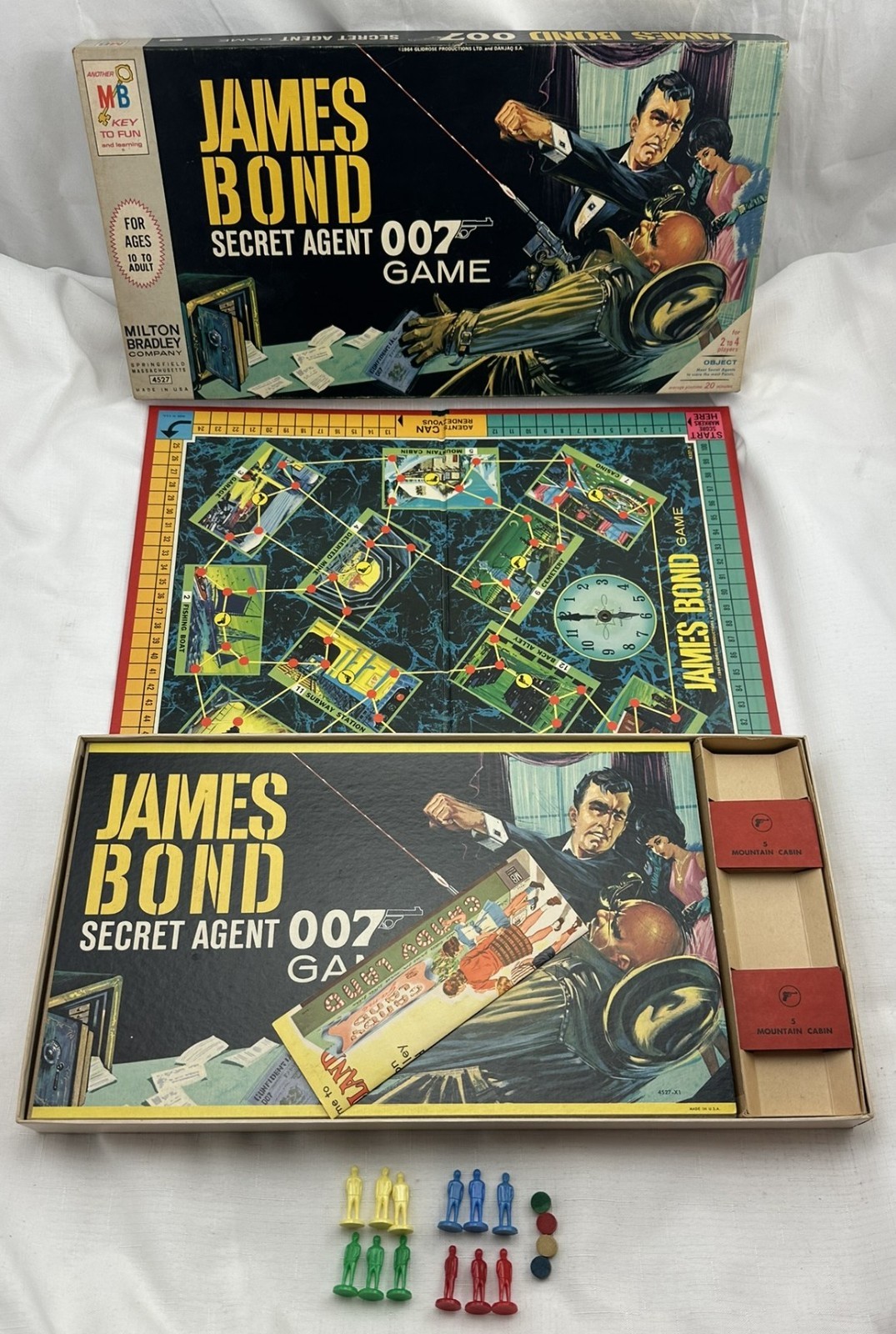 1964 James Bond Secret Agent Game by Milton Bradley Complete in Great Condition