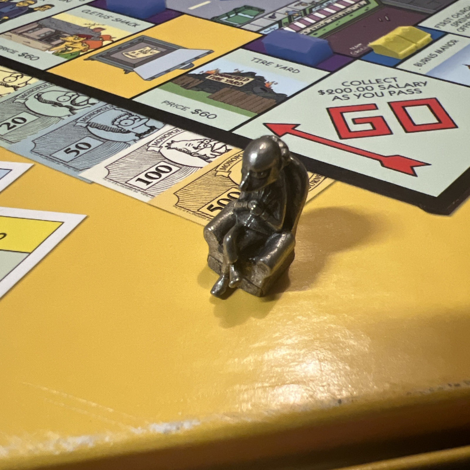 THE SIMPSONS MONOPOLY Complete With 4 Extra Mail-In Pewter Character Tokens RARE