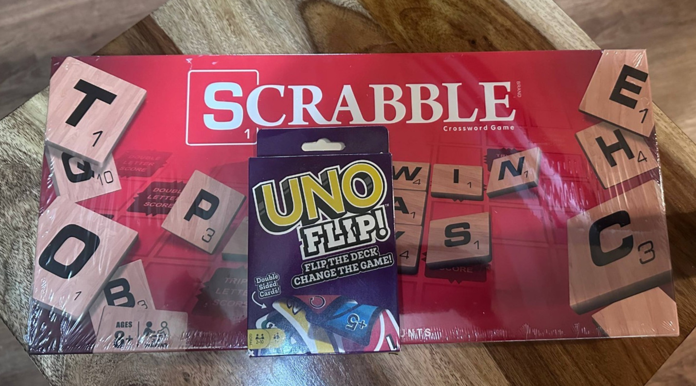 Scrabble + Classic Matching Card Game 2-Pack – Family Board & Card Game Bundle