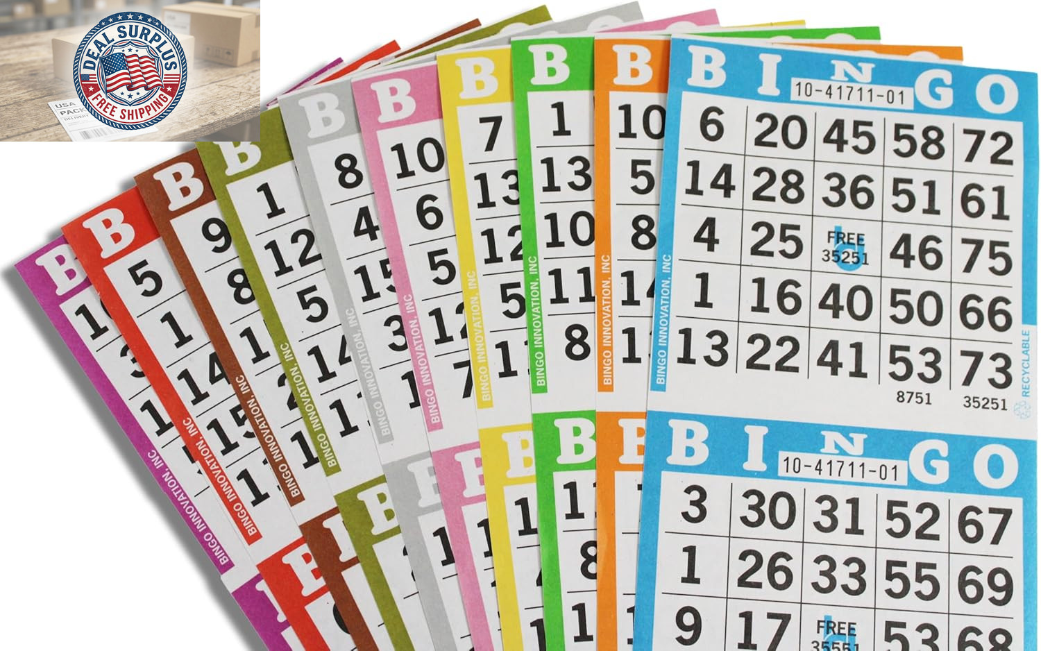 Bingo Books – 3 Faces, 10 Pages Each, 100 Disposable Game Books – Bold Dauber Sh