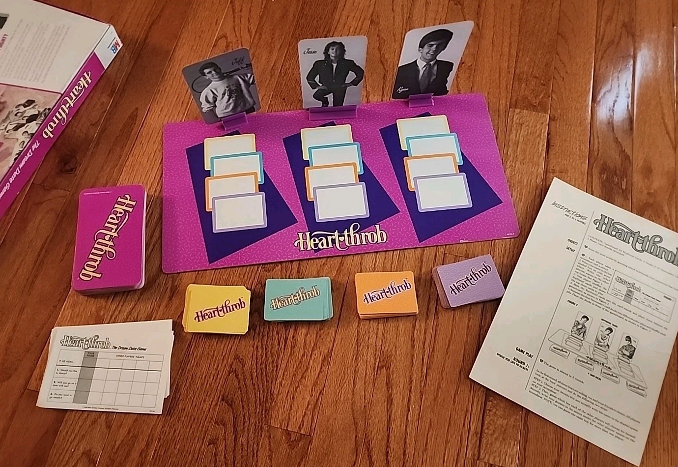 Vintage 1988 Milton Bradley Heartthrob The Dream Date Board Game Heart Throb