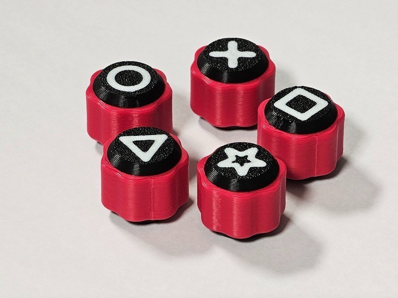 Squid Game Gonggi Jacks Set 5PCS Magenta, Korean Traditional Game