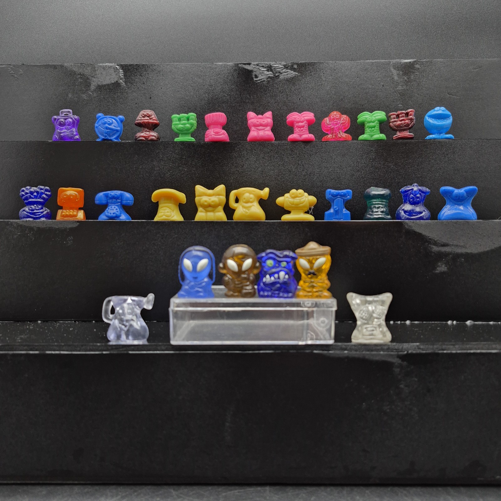 Coca-Cola Hielocos/Gogo’s Crazy Bones Lot Aliens Clear & UV GLOW Rare Mix VTG90s