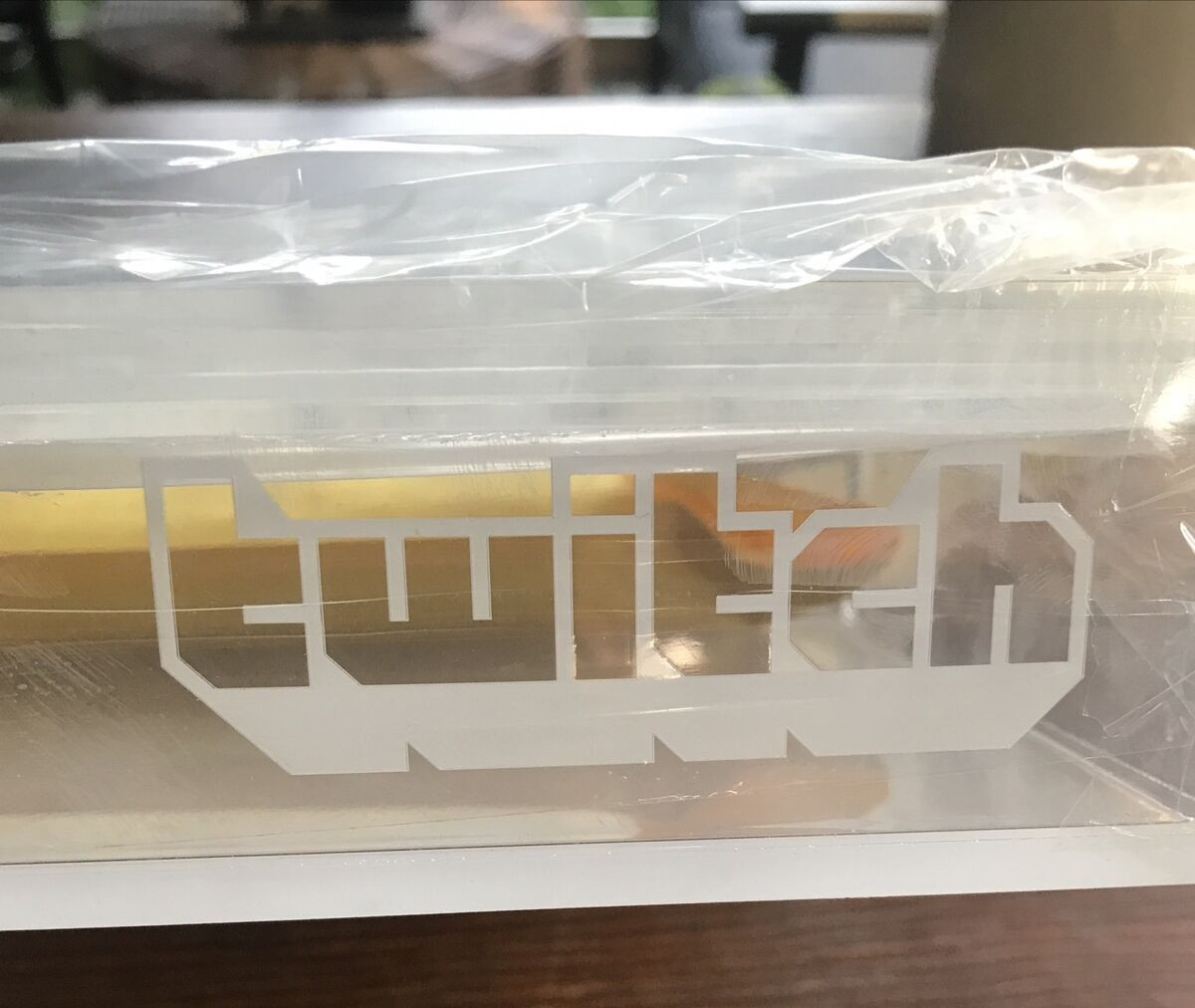 NIOB TWITCH Branded Connect Four In A Row Game Lucite & Acrylic Brand NEW!