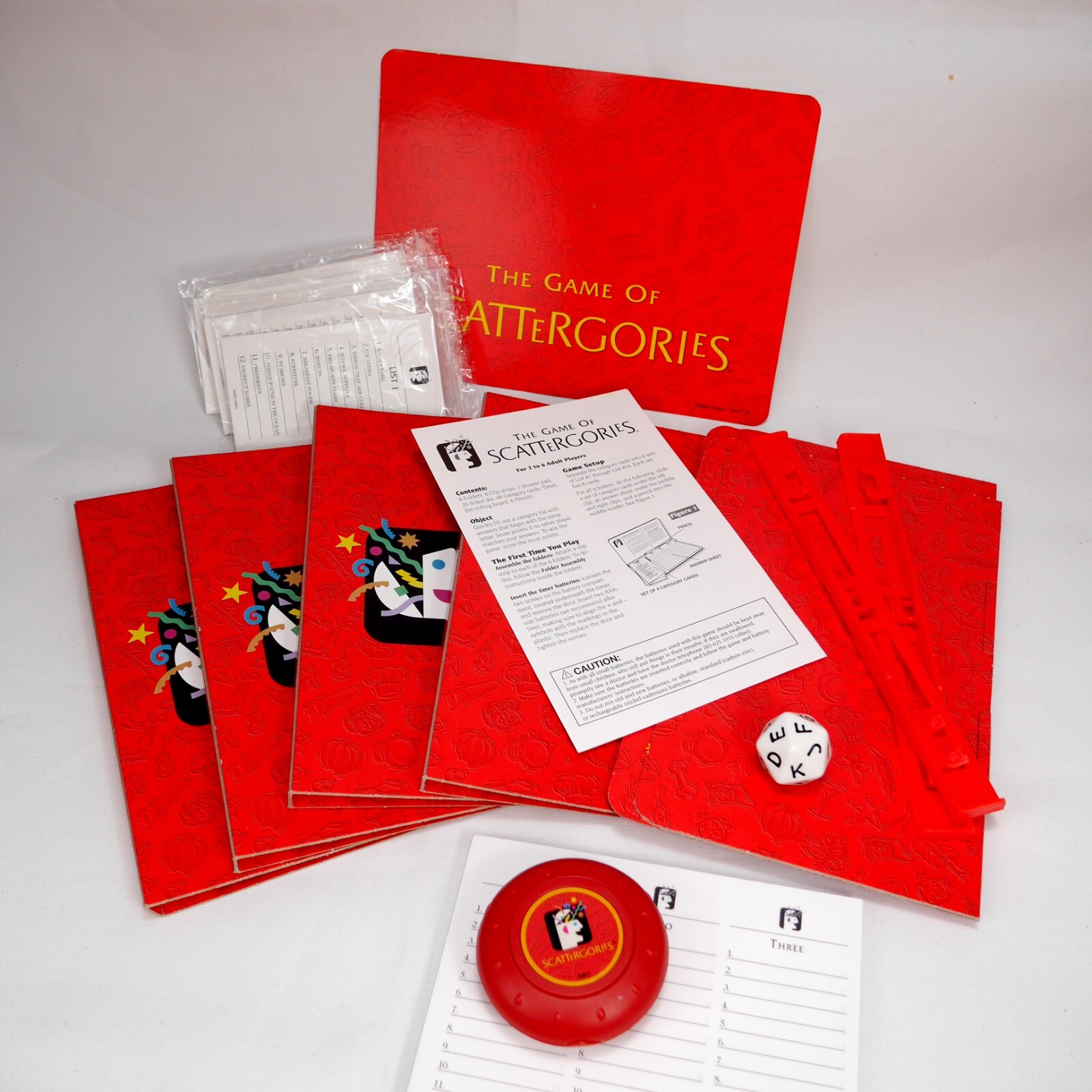 THE GAME of SCATTERGORIES Parker Bros / Hasbro 2003 ~ Get Together Games