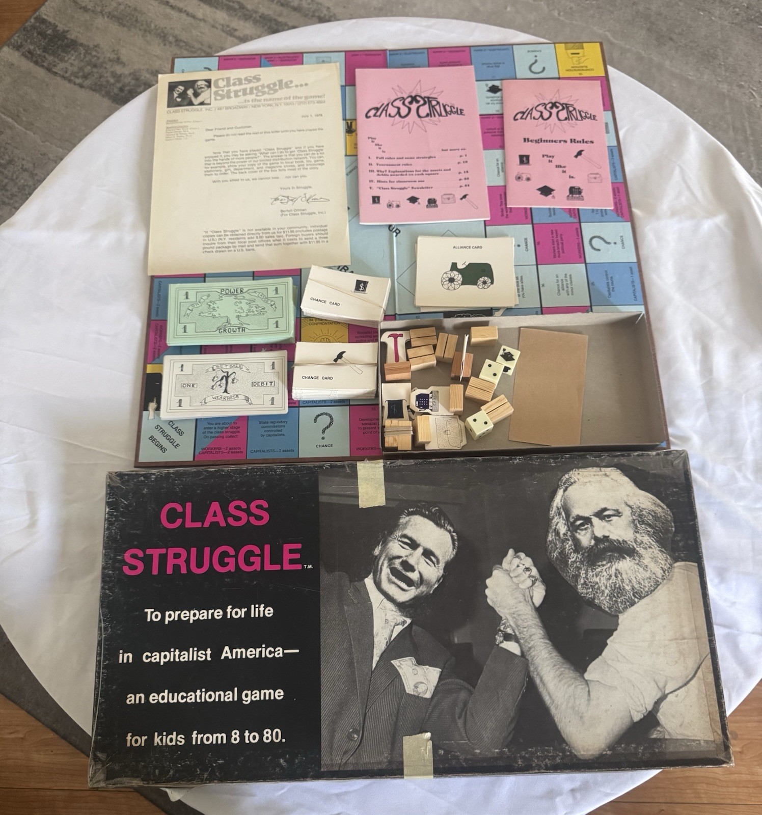 VTG 1978 Class Struggle Board Game Marxism Avoid War Win The Revolution Complete