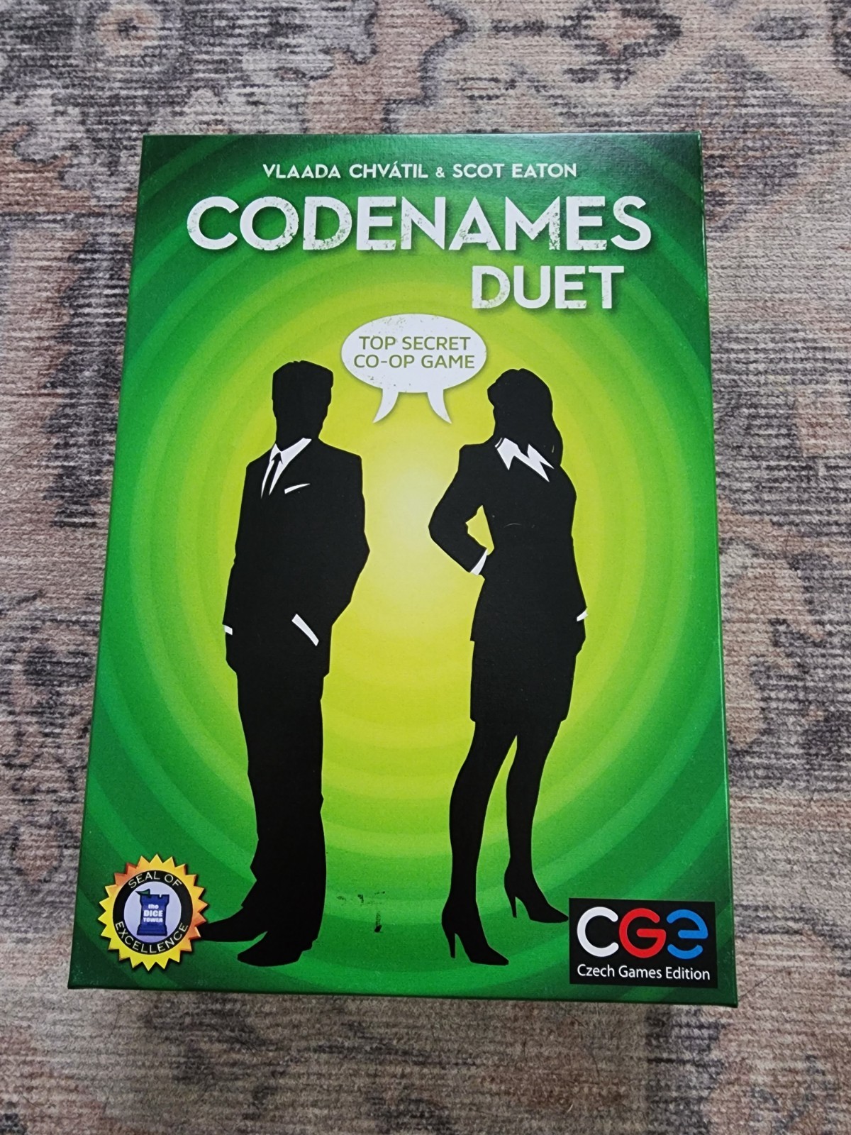 Codenames Duet 2 Player Co-op Board Game 100% Complete Czech Games Edition