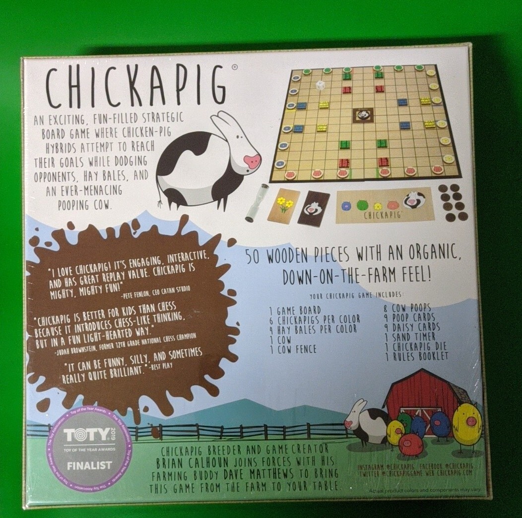 Buffalo Games – Chickapig – Ages 8+ SEALED boardgame farm to table cow barn