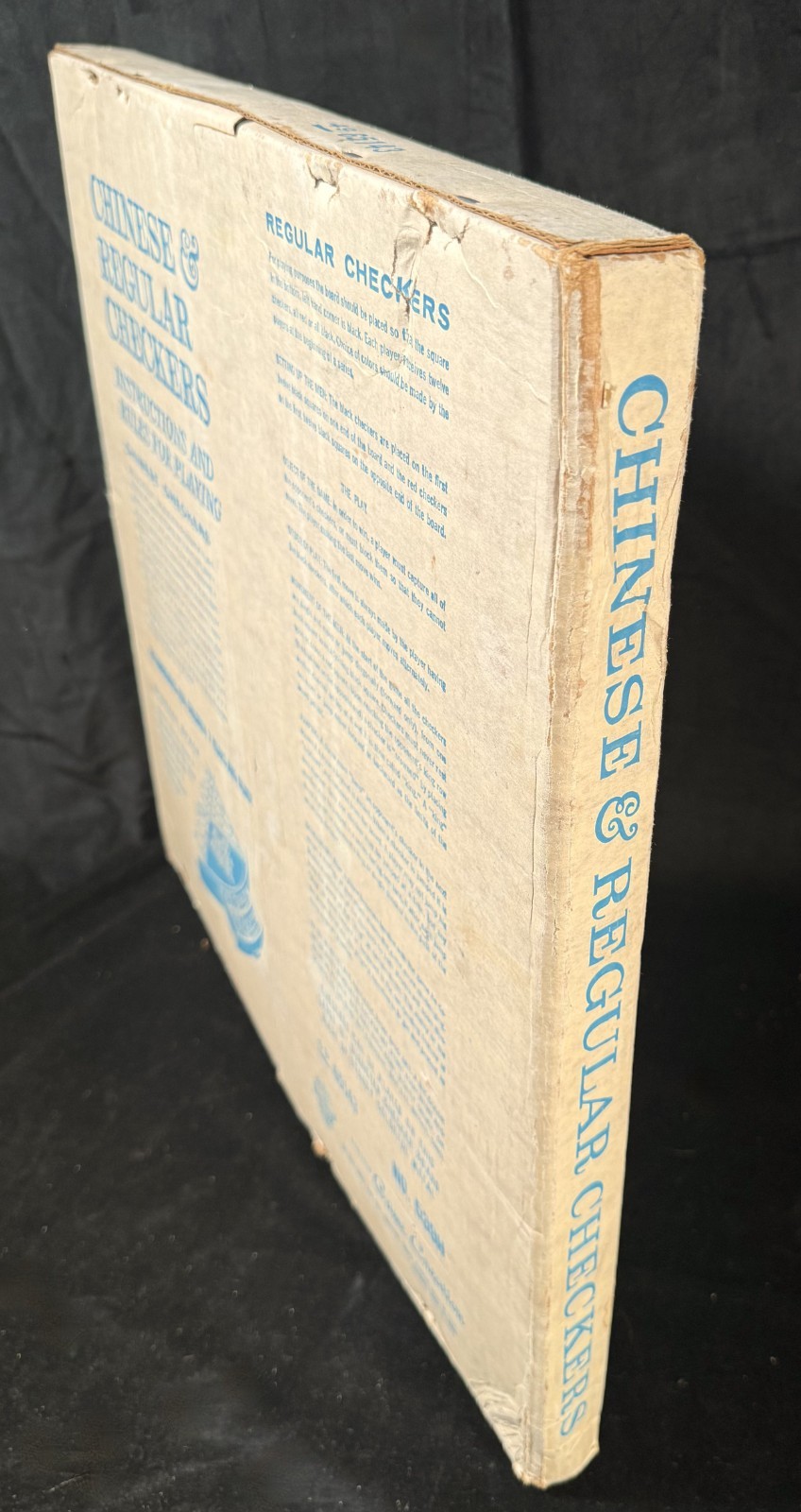 Vintage Ohio Art Chinese & Regular Checkers Metal Game Board & Pieces (B1)