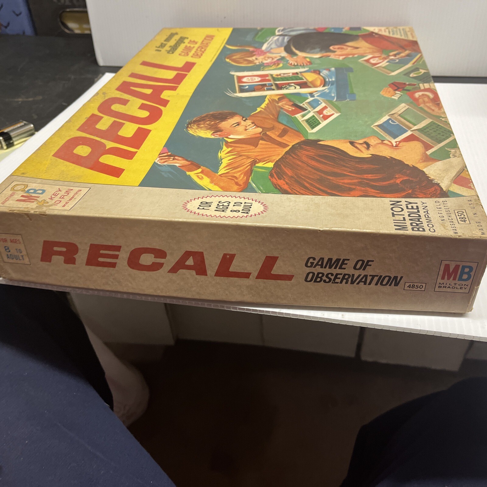 1968 Recall Observation Board Game Vintage Memory Recall Game Turn Table Family
