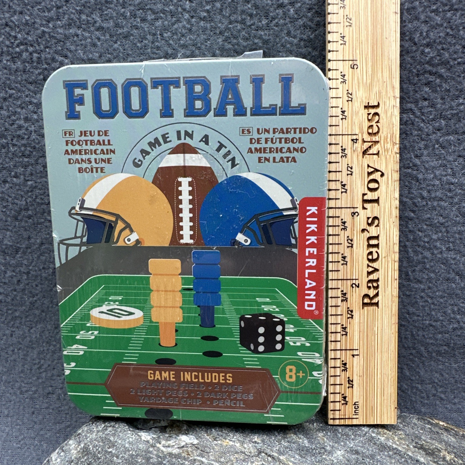 KIKKERLAND FOOTBALL Tin Travel Size Game Dice Peg Portable Still Sealed 2 Player
