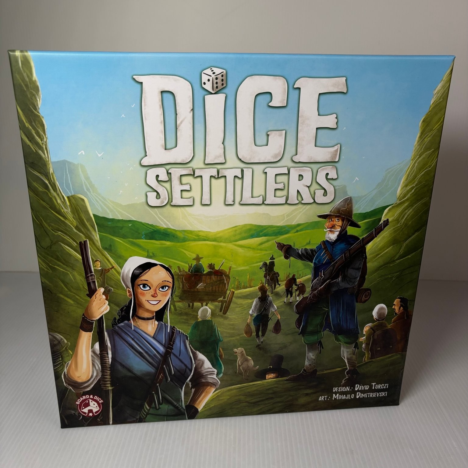 Dice Settlers Board & Dice Board Game 1-4 Players Ages 14+ Dice Resource Mgmt