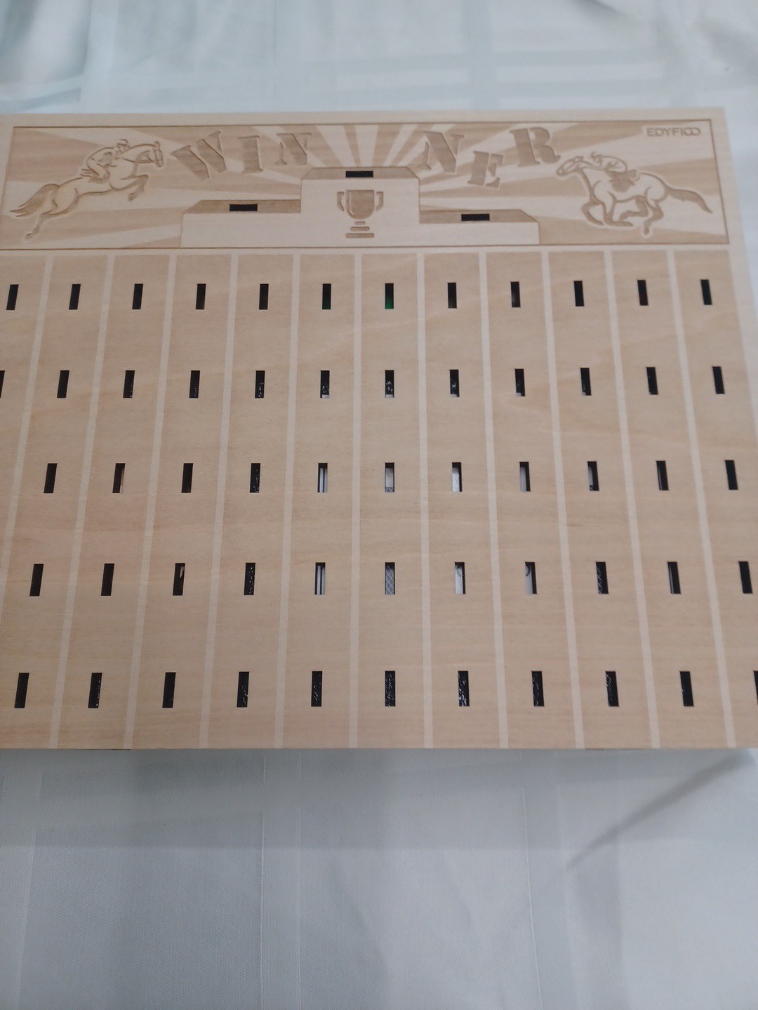 New Open Box Edyfico The Horse Racing Game Wooden Set Game Board – Case