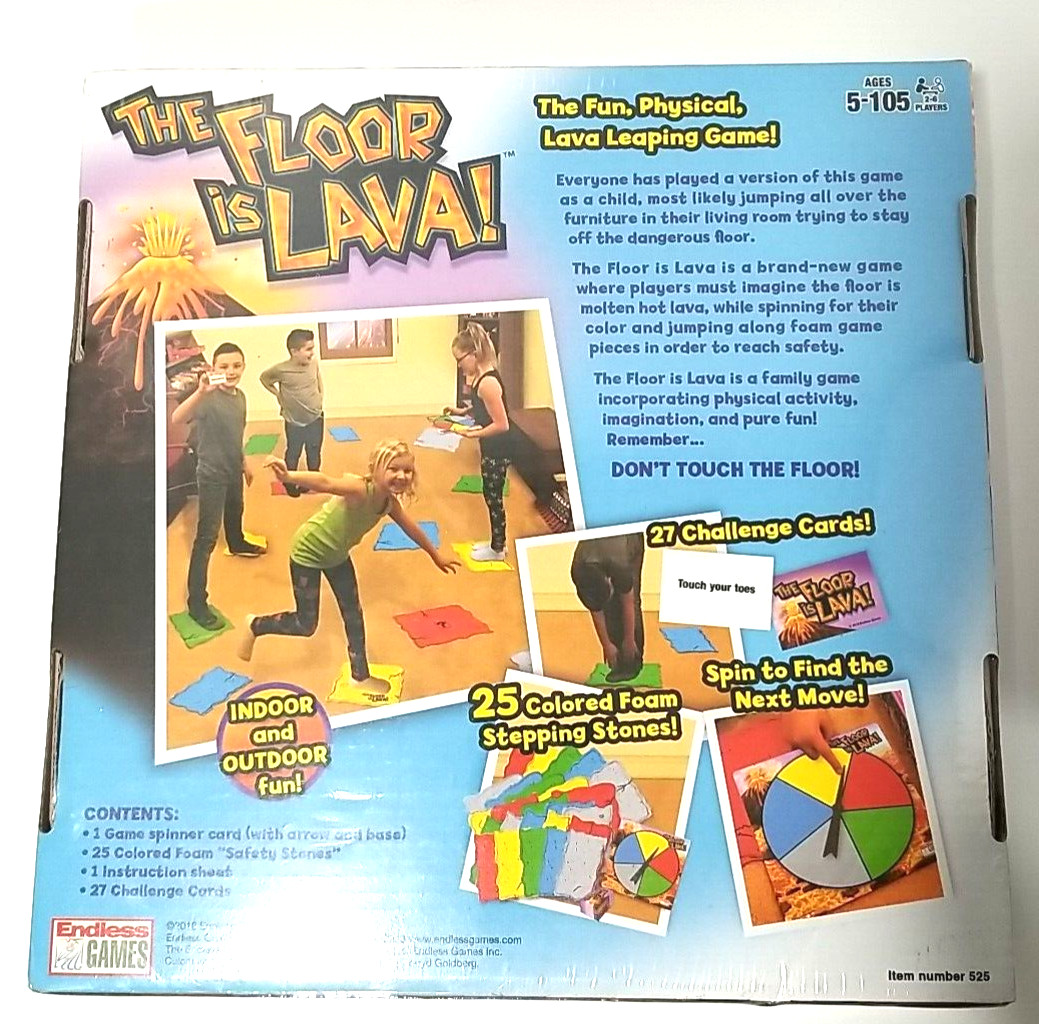 The Floor is Lava! Game Endless Games Interactive Kids Original Adults 5+ New