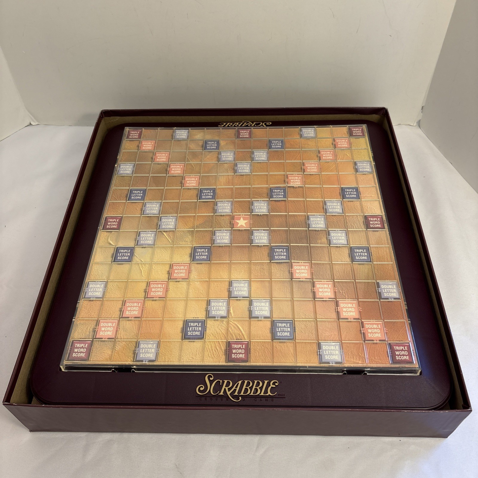 Scrabble Deluxe Edition Crossword Game 1999 100% COMPLETE! EXCELLENT CONDITION