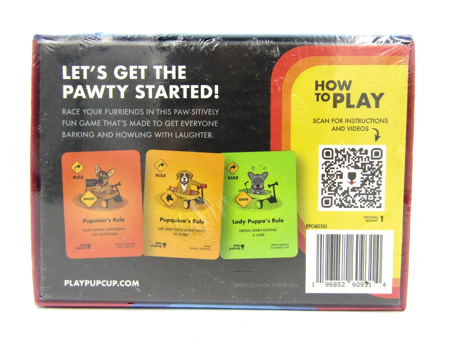 PupCup A Puppy Powered Card Game for 4-6 Players, Family Card Game – NEW