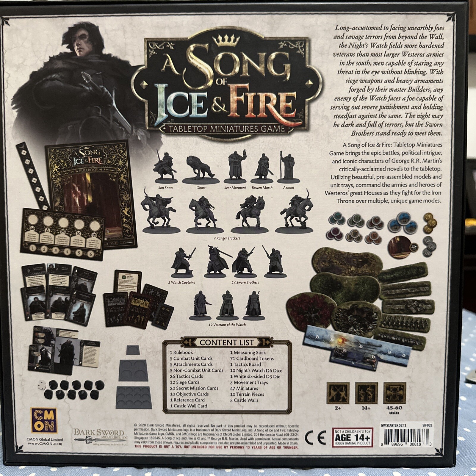 CMON A Song Of Ice & Fire Starter Set Board Game NIGHTS WATCH