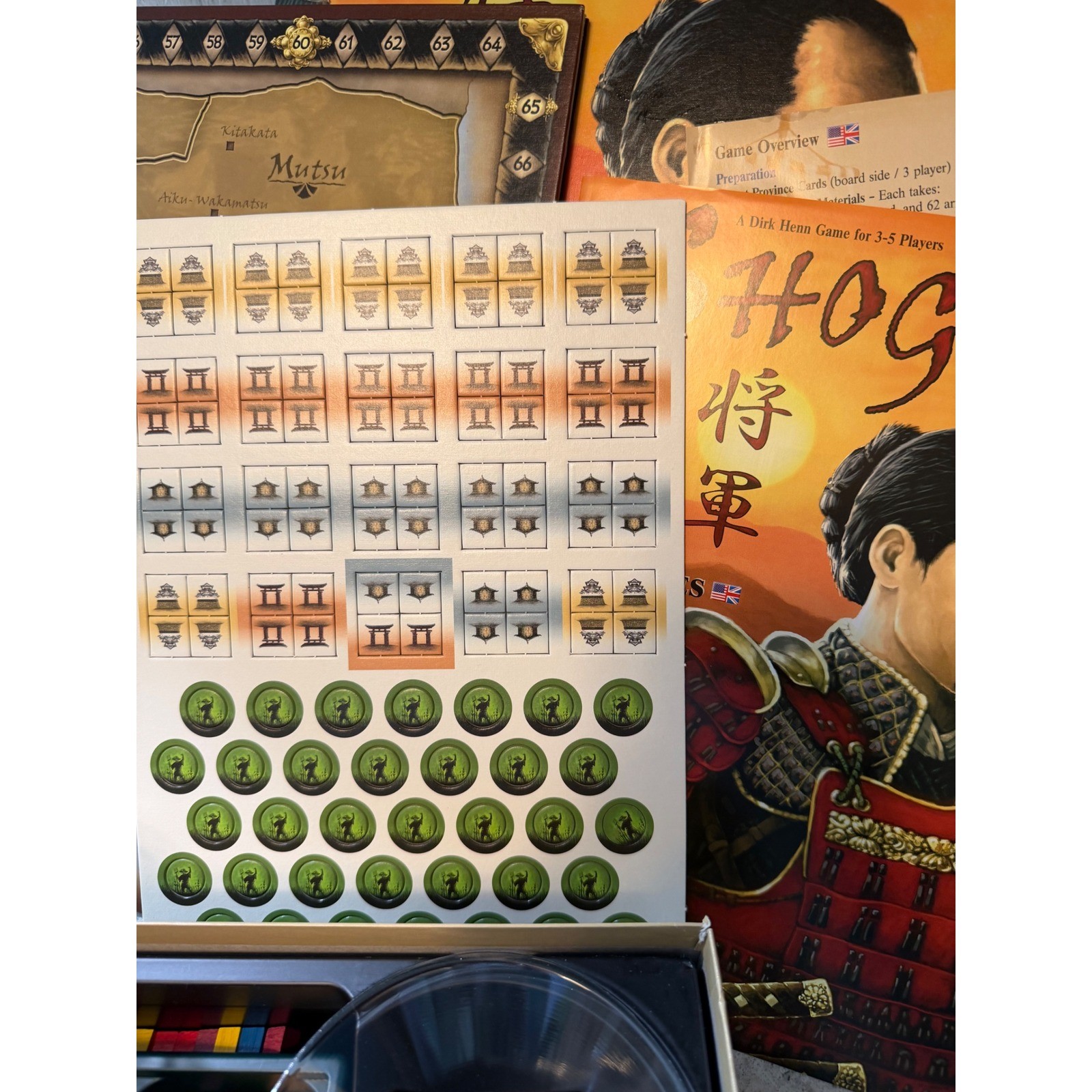 Shogun Board Game Queen Games Dirk Henn Samurai Strategy Multilingual Edition