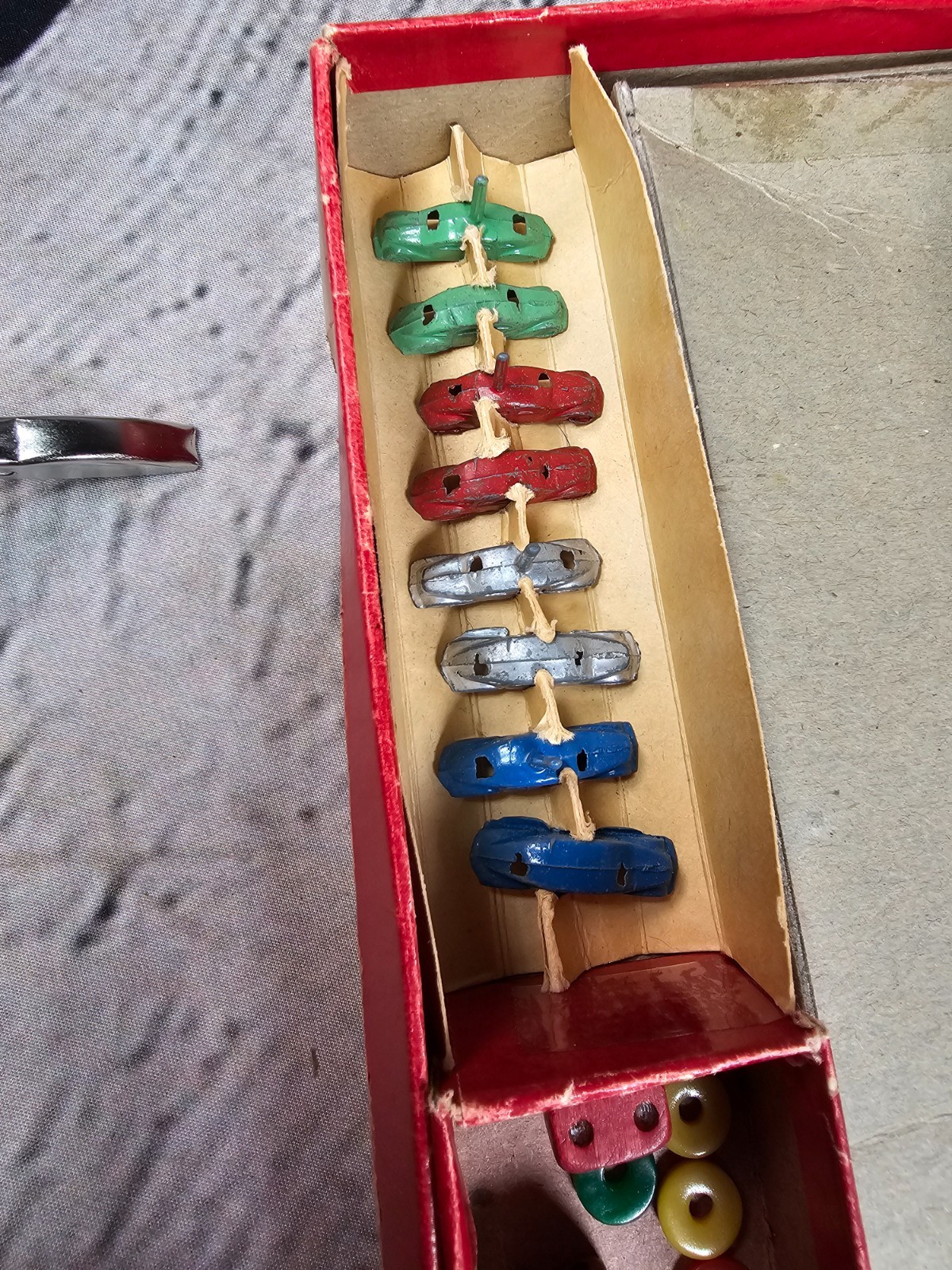 Vintage 1938 CABBY! Board Game Selchow & Righter 8 Metal Cars Complete Set S&R