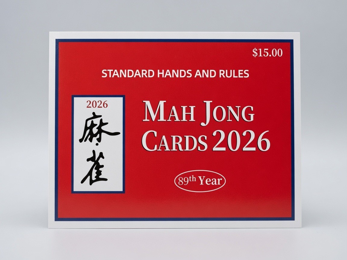 2026 Official NMJL Mahjong Cards – 4 Pcs American Mahjong
