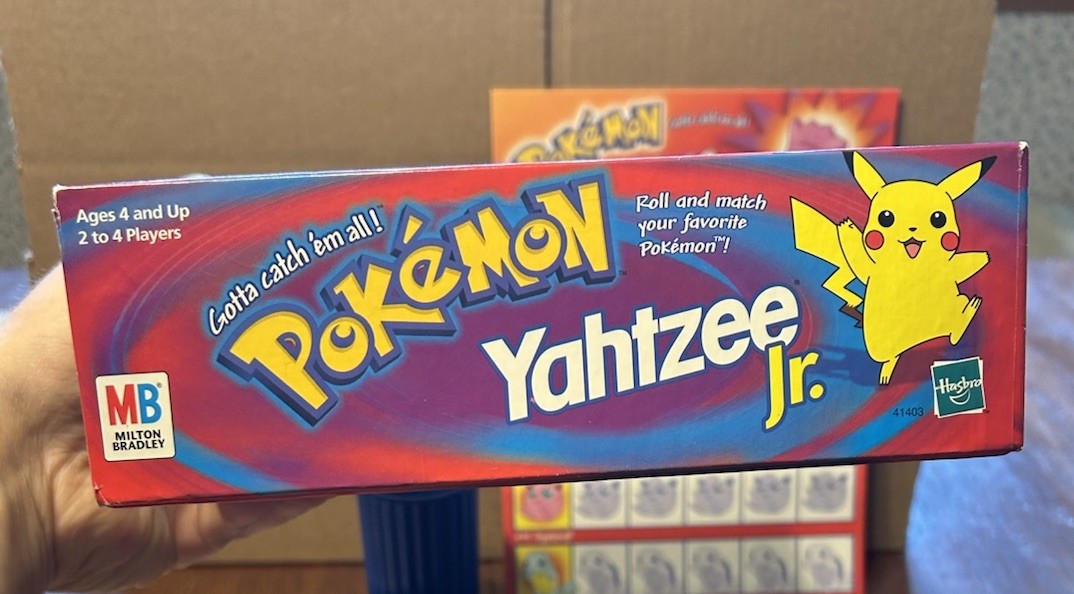 Pokemon Yahtzee Jr. – Milton Bradley Hasbro – COMPLETE Game – Vtg 1999 Nintendo