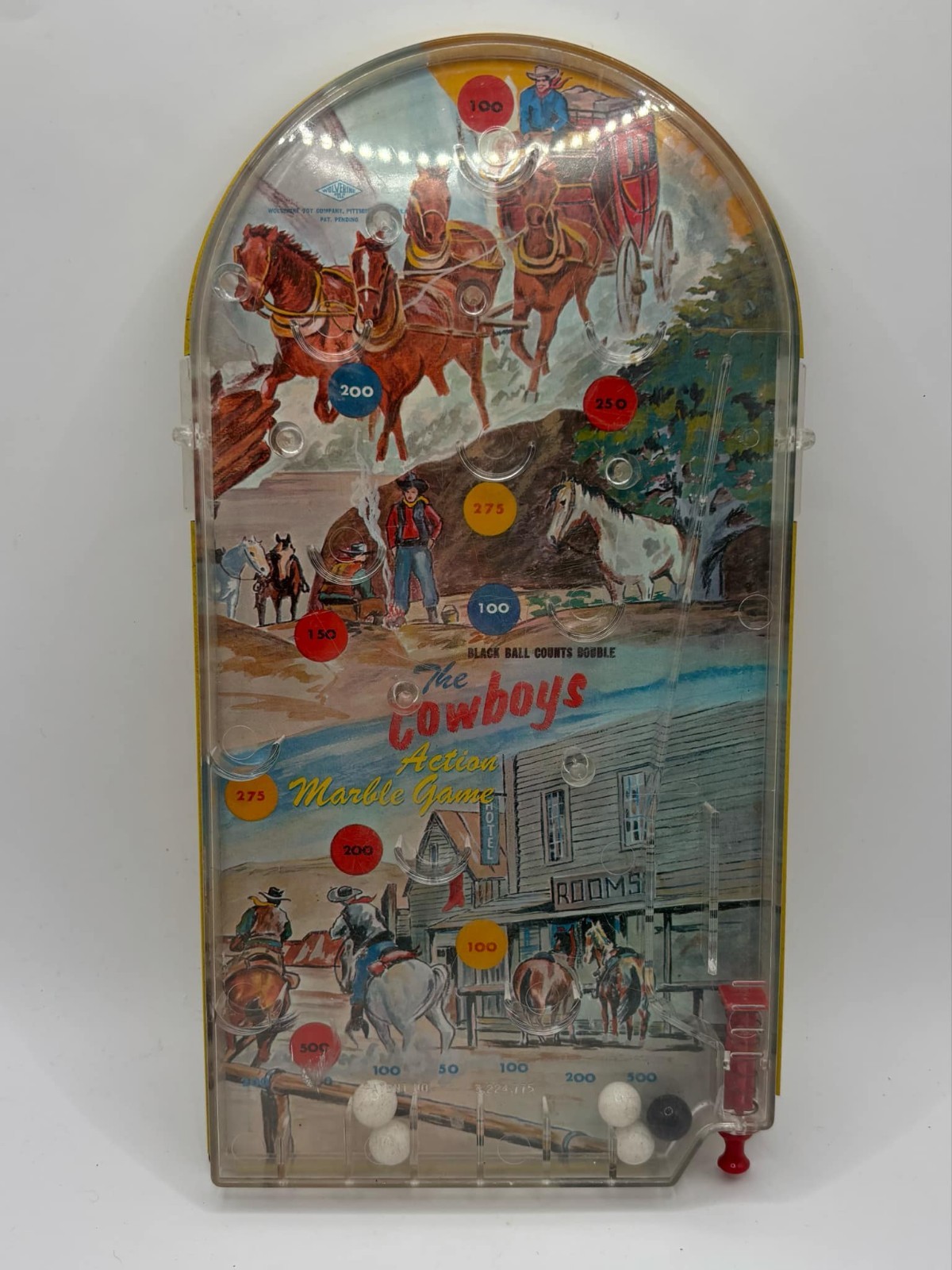 Vintage 1960s The Cowboys Action Marble Game – Wolverine Toy Company