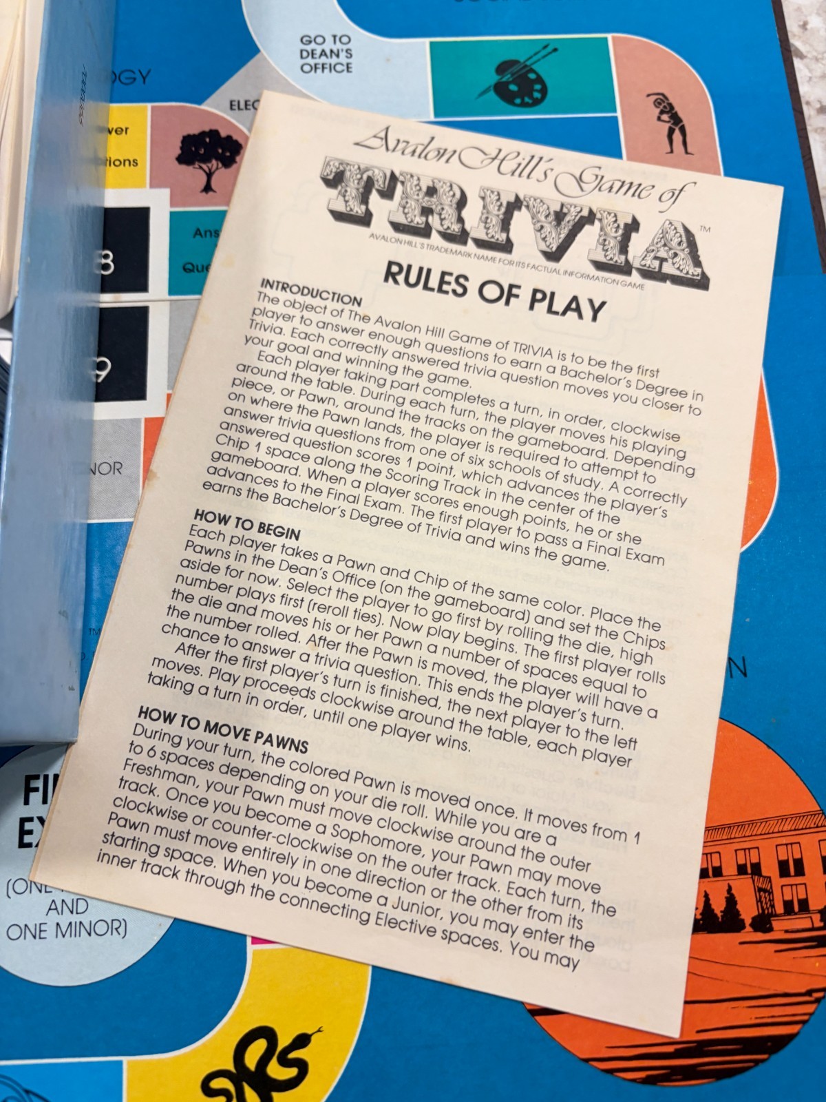 Avalon Hill Game of Trivia Box VG ~ Seems Complete Read Desc.