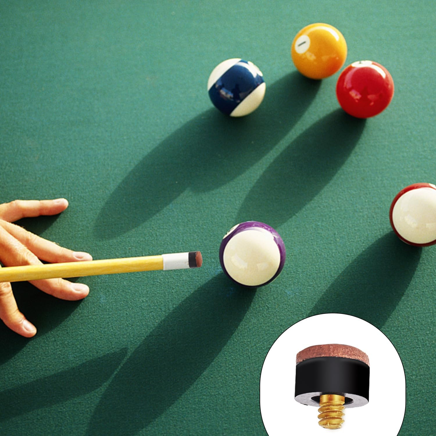 GSE Games & Sports Expert 10 Pieces 12Mm/13Mm Billiard Pool Tips, Soft/Hard
