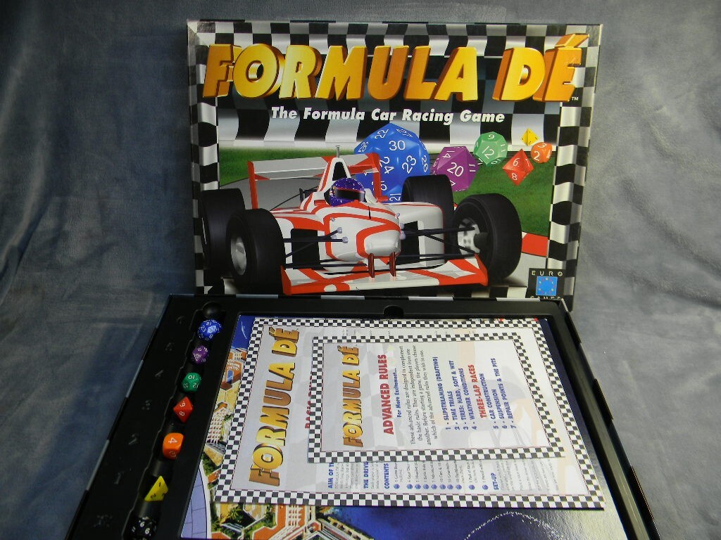 FORMULA DE’ FORMULA ONE CAR RACING BOARD GAMES BY EURO GAMES-NEW