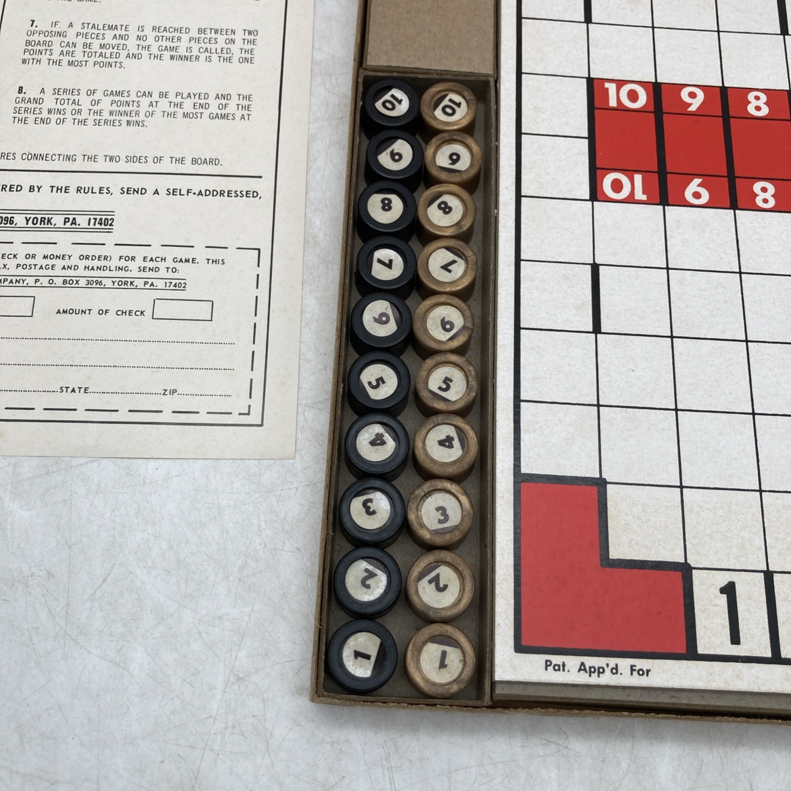Vtg 1970s Channel Board Game RARE Abstract Strategy Graphic Red White Box LE 1st