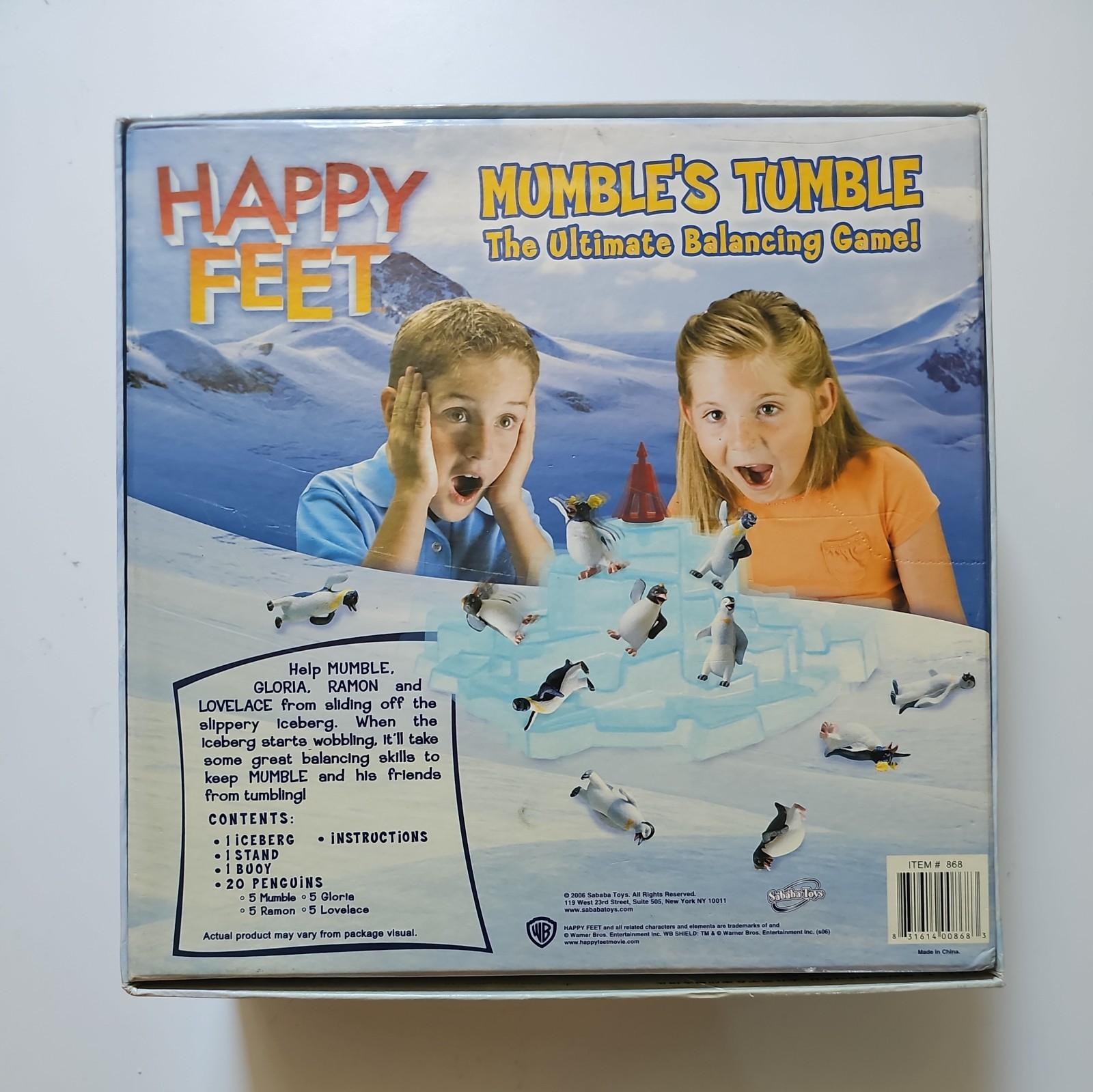 Sababa Toys Happy Feet Mumble’s Tumble Game (2006) Complete